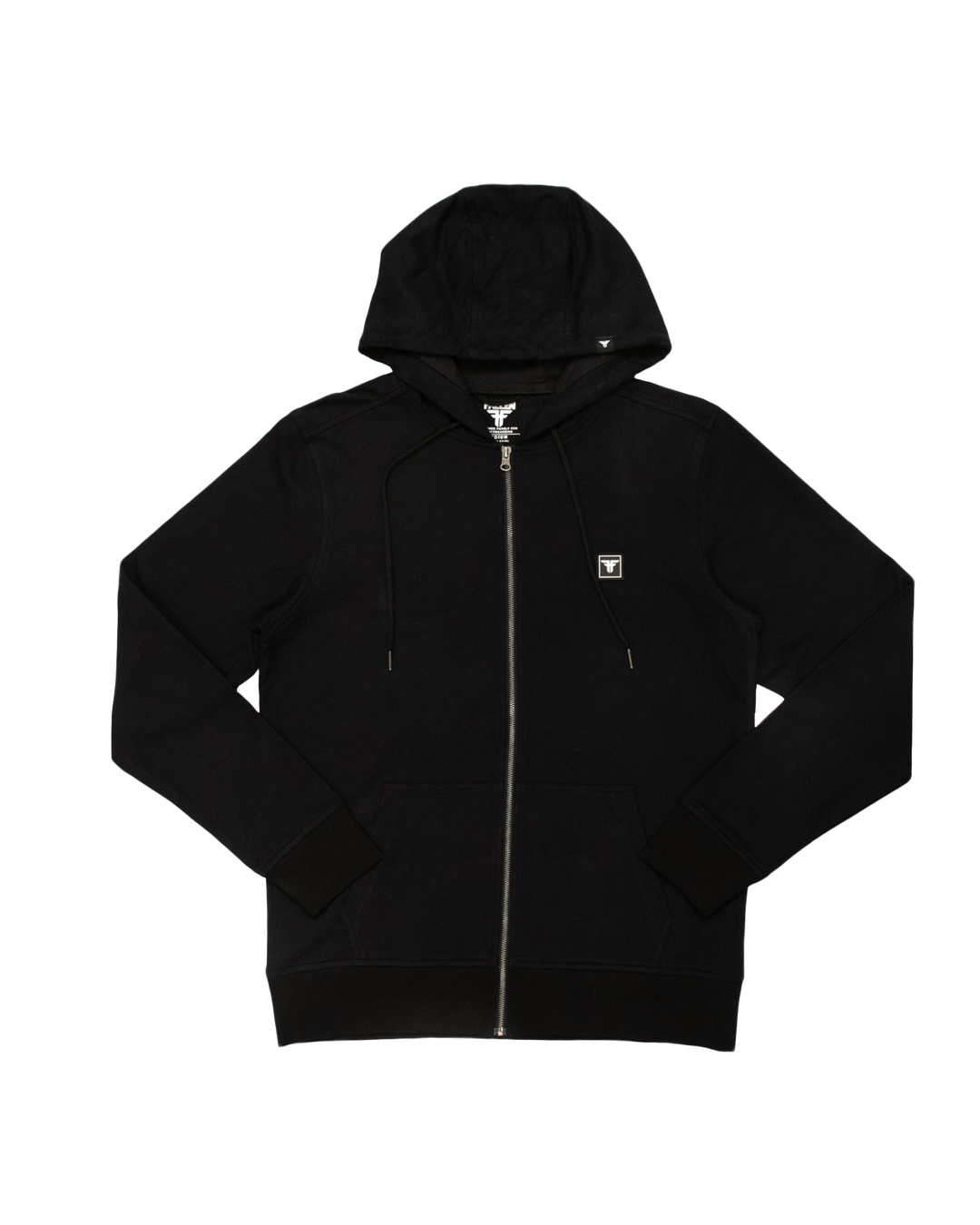 ZIP HOODIE - BLACK / WHITE