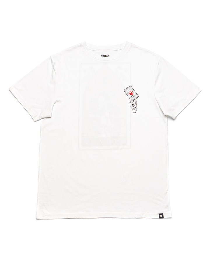 DEATH'S EMBRACE TEE - WHITE / RED