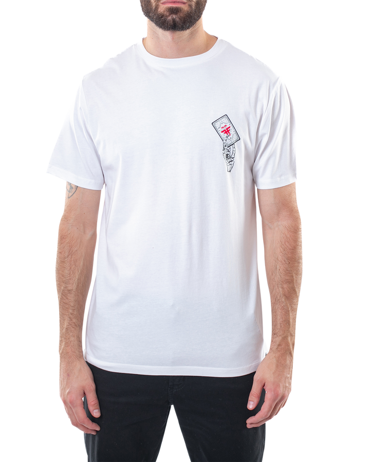 DEATH'S EMBRACE TEE - WHITE / RED