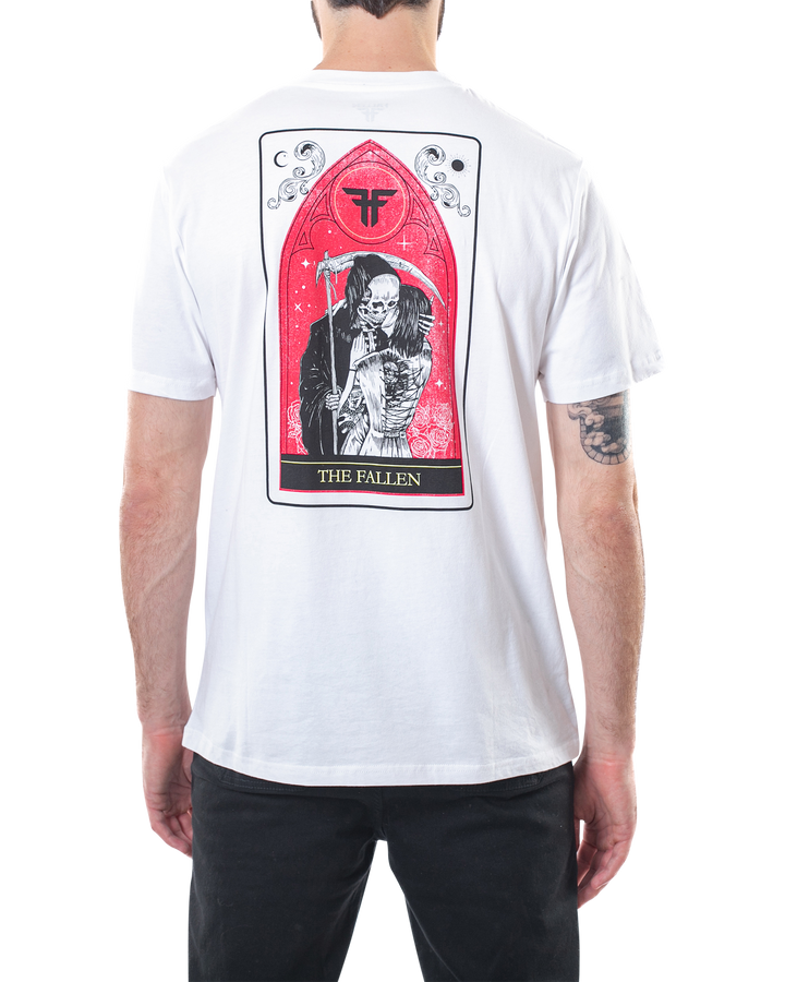 DEATH'S EMBRACE TEE - WHITE / RED