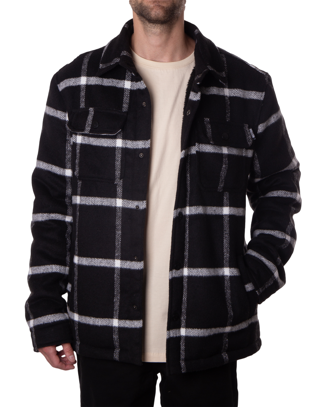 LAMB  JACKET - BLACK / WHITE