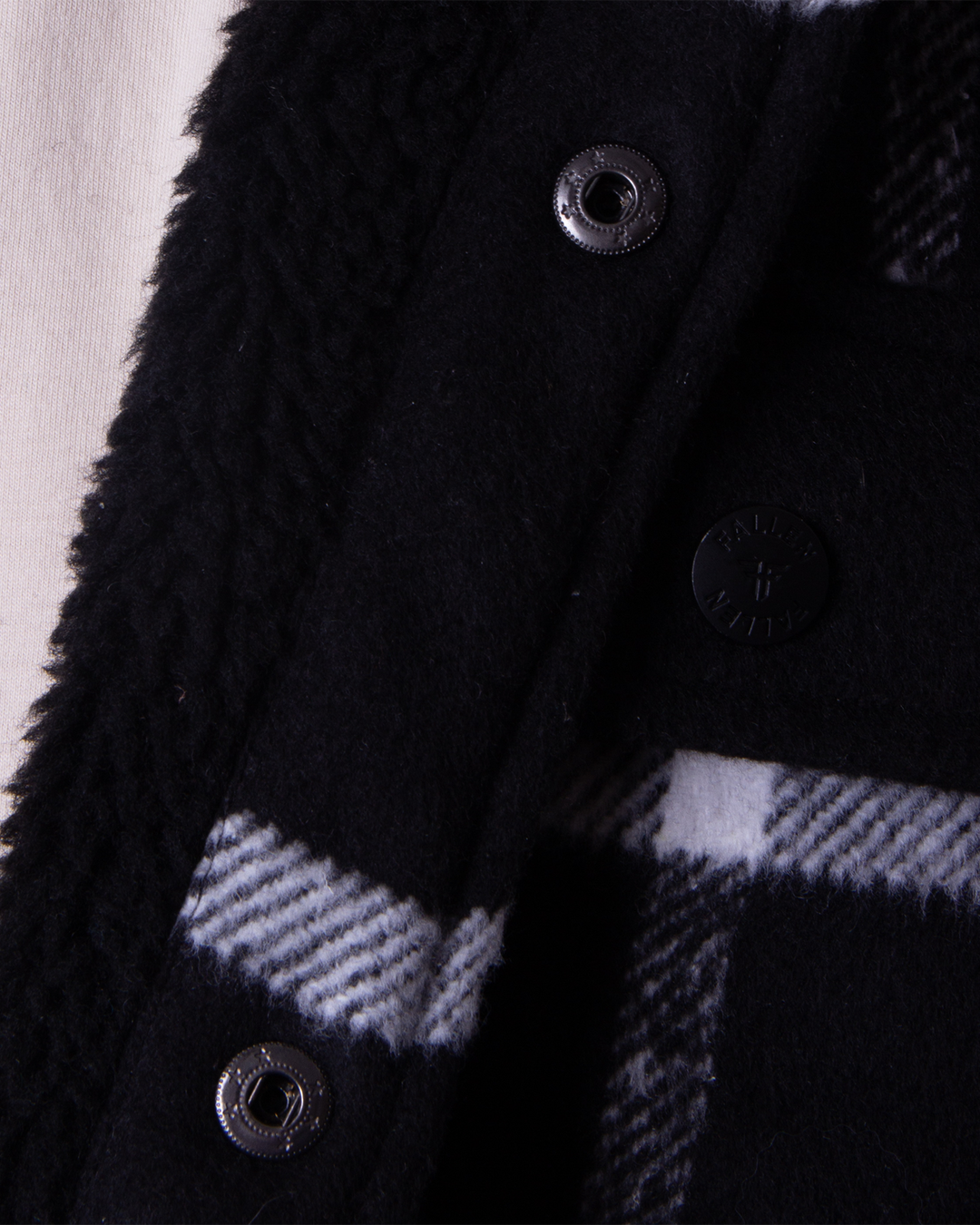 LAMB  JACKET - BLACK / WHITE