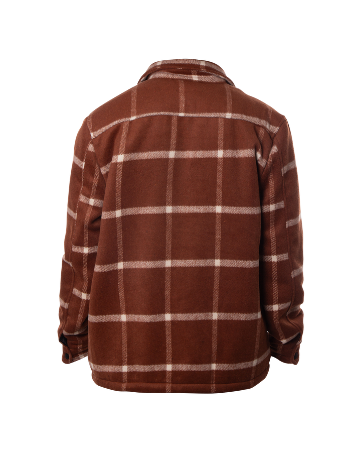 LAMB  JACKET - BROWN / WHITE