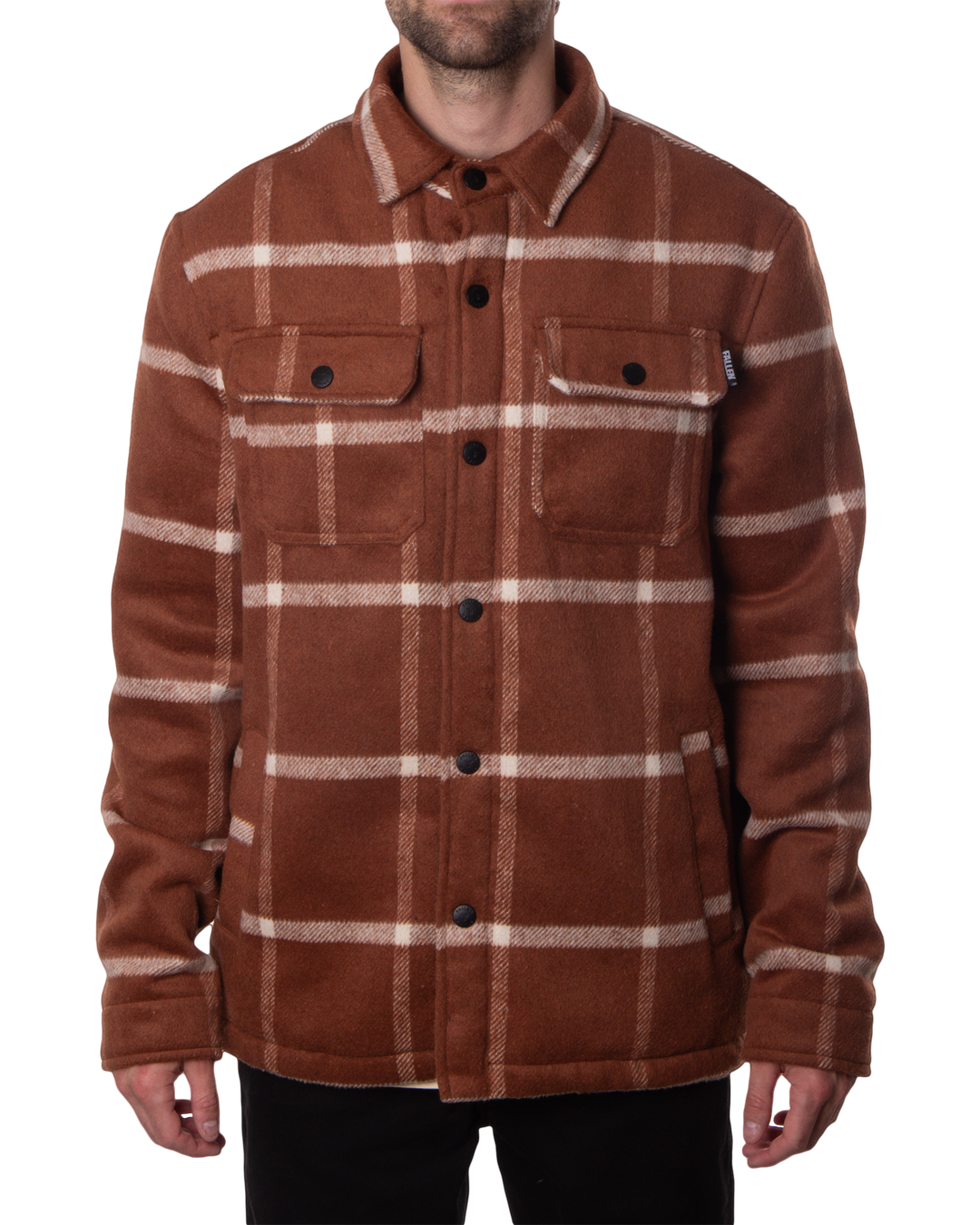 LAMB  JACKET - BROWN / WHITE