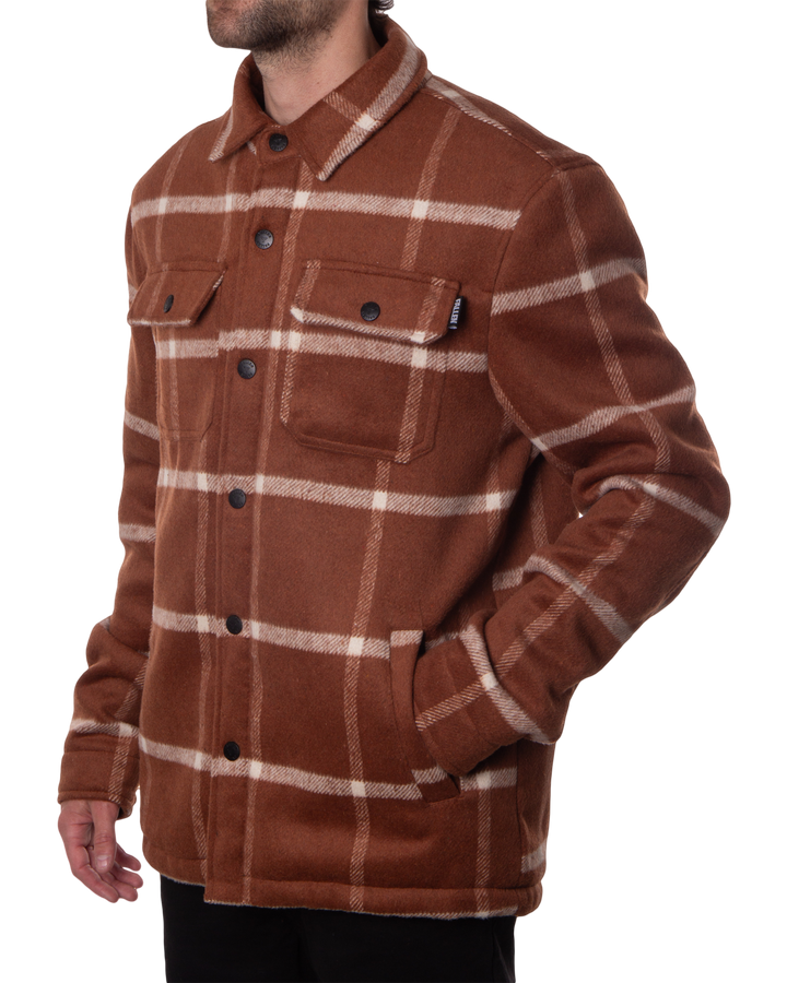 LAMB  JACKET - BROWN / WHITE