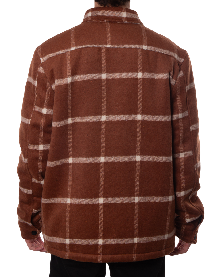 LAMB  JACKET - BROWN / WHITE