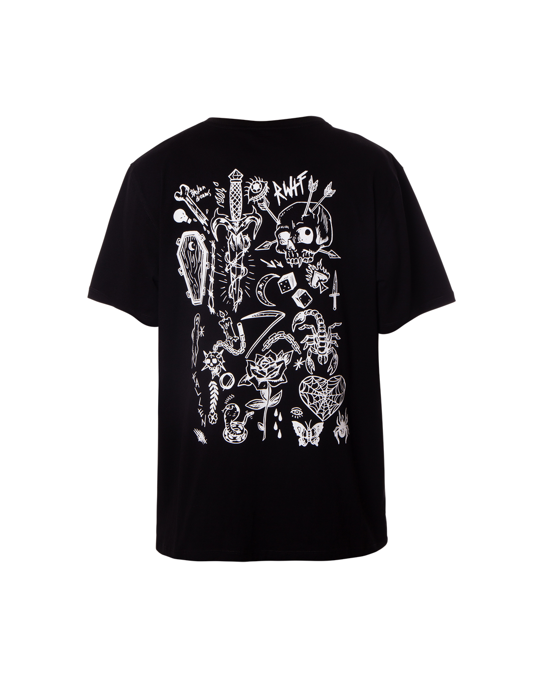 FLASH ART TEE - BLACK / WHITE