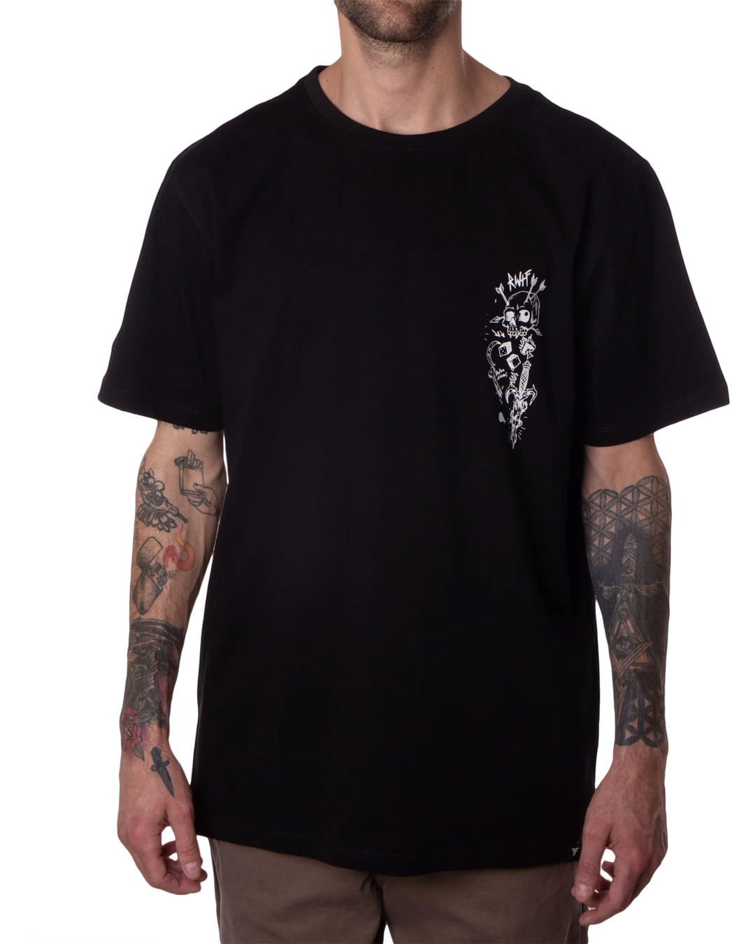 FLASH ART TEE - BLACK / WHITE