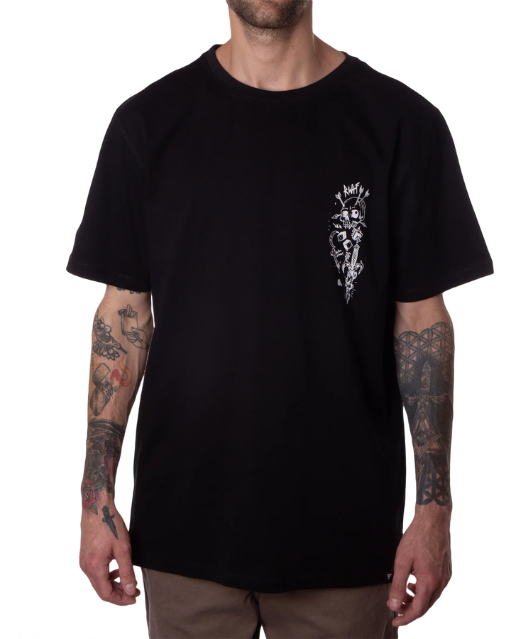 FLASH ART TEE - BLACK / WHITE
