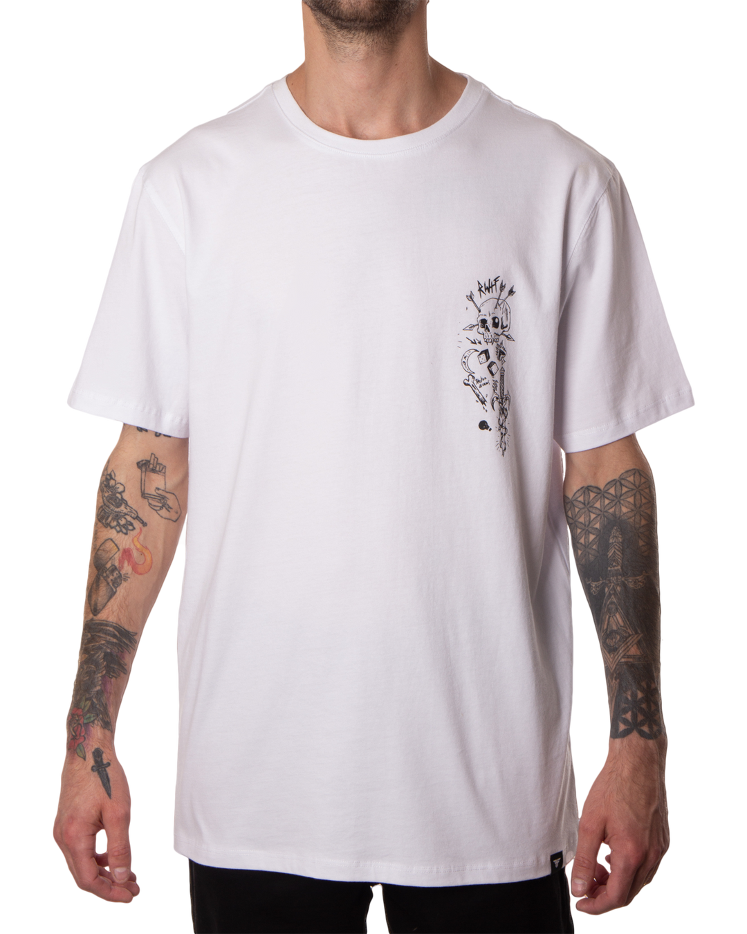 FLASH ART TEE - WHITE / BLACK