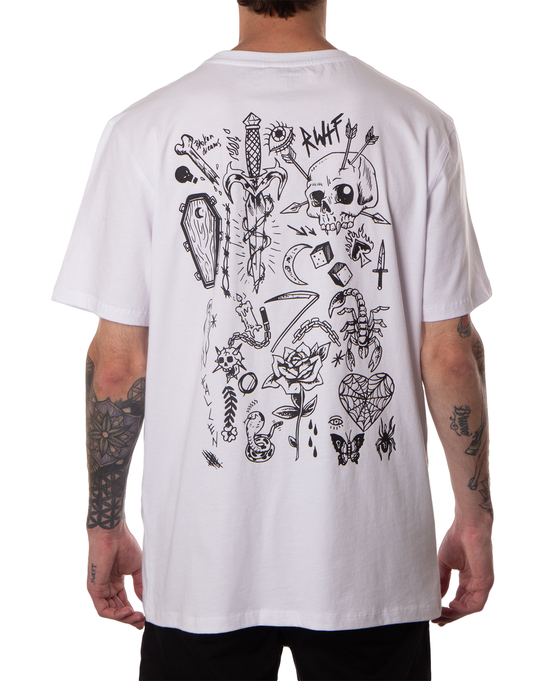 FLASH ART TEE - WHITE / BLACK