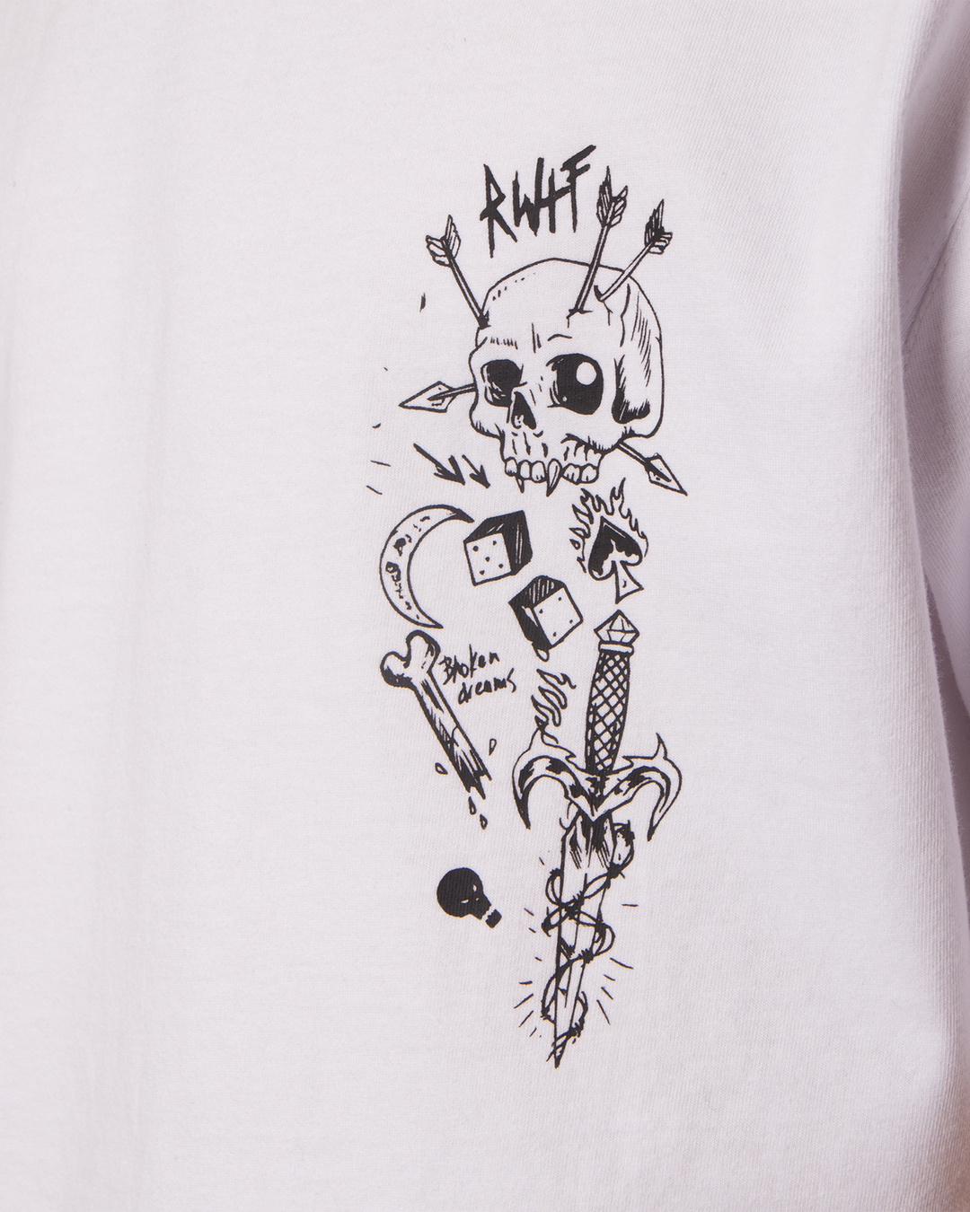 FLASH ART TEE - WHITE / BLACK