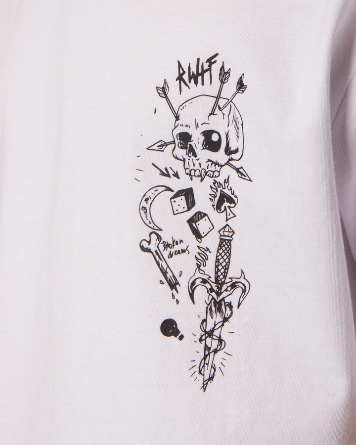 FLASH ART TEE - WHITE / BLACK