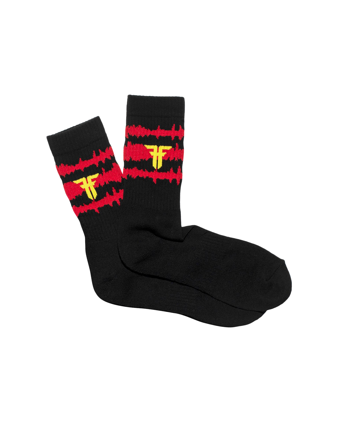 STATIC SOCK - BLACK / RED