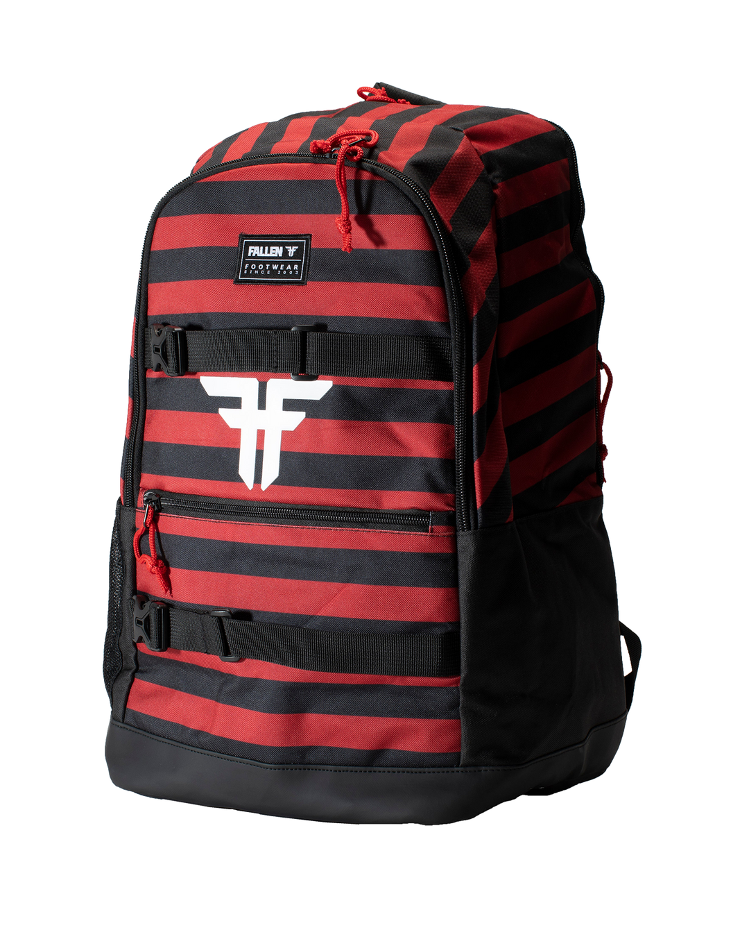 MELROSE BACKPACK STRIPES -  BLACK / RED STRIPES