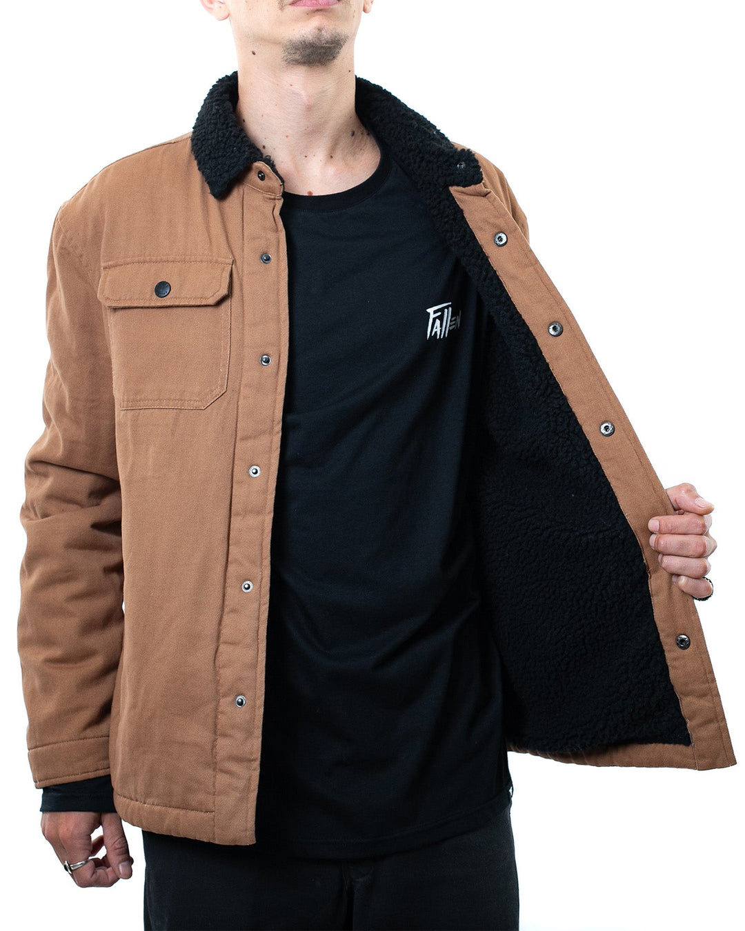 LAMB JACKET - BROWN / BLACK