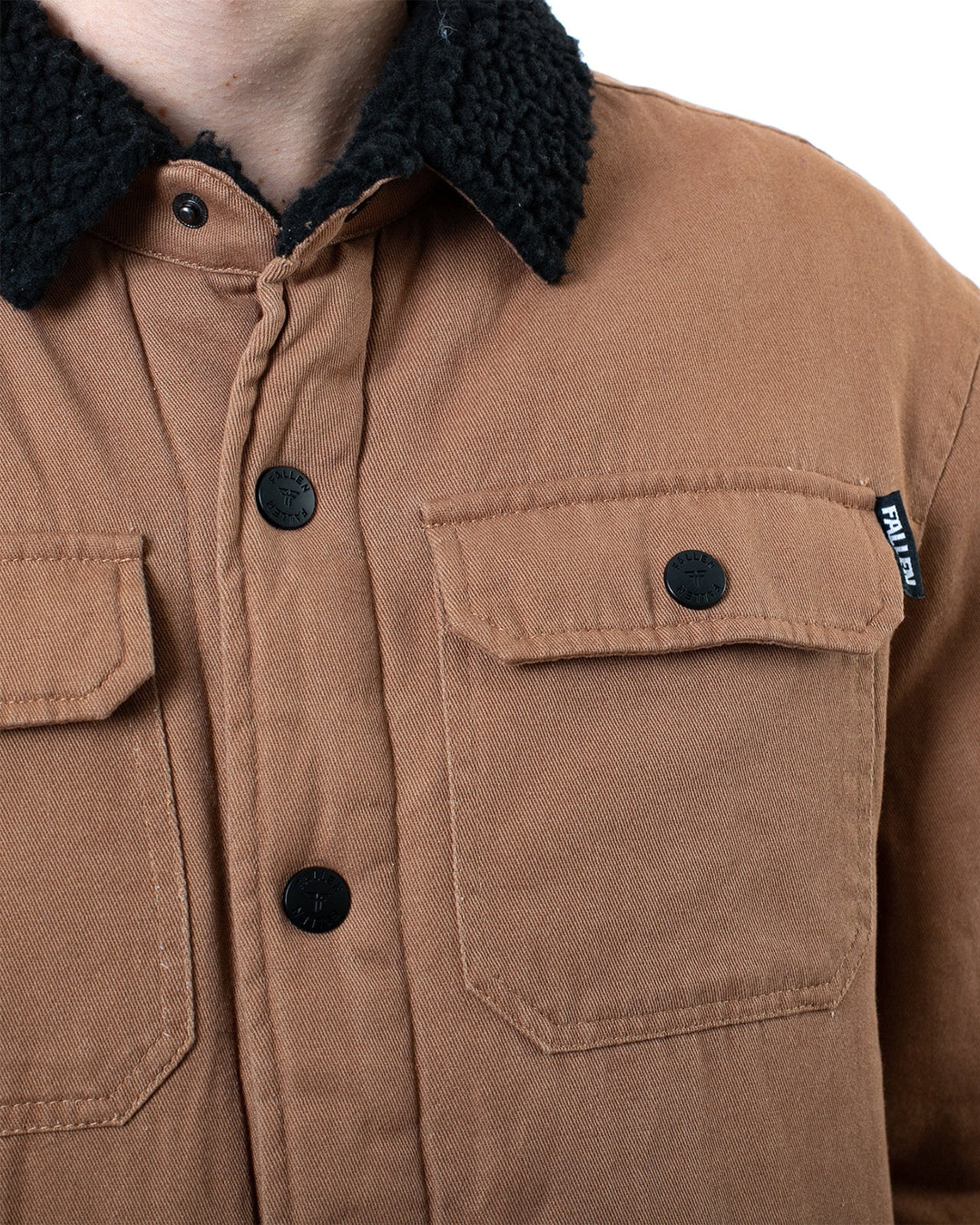 LAMB JACKET - BROWN / BLACK