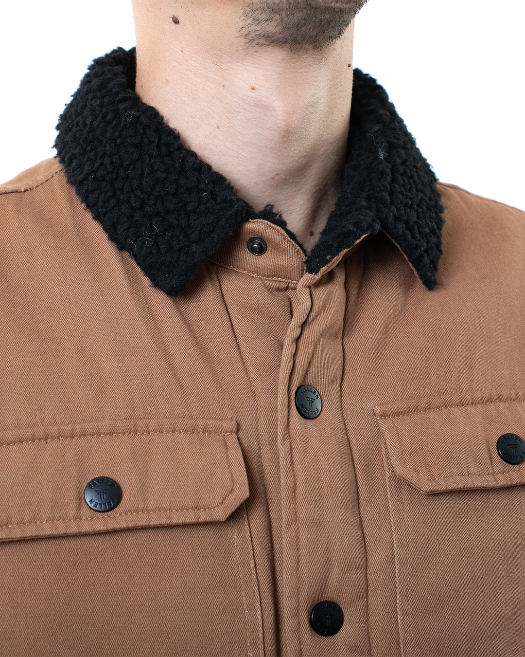 LAMB JACKET - BROWN / BLACK