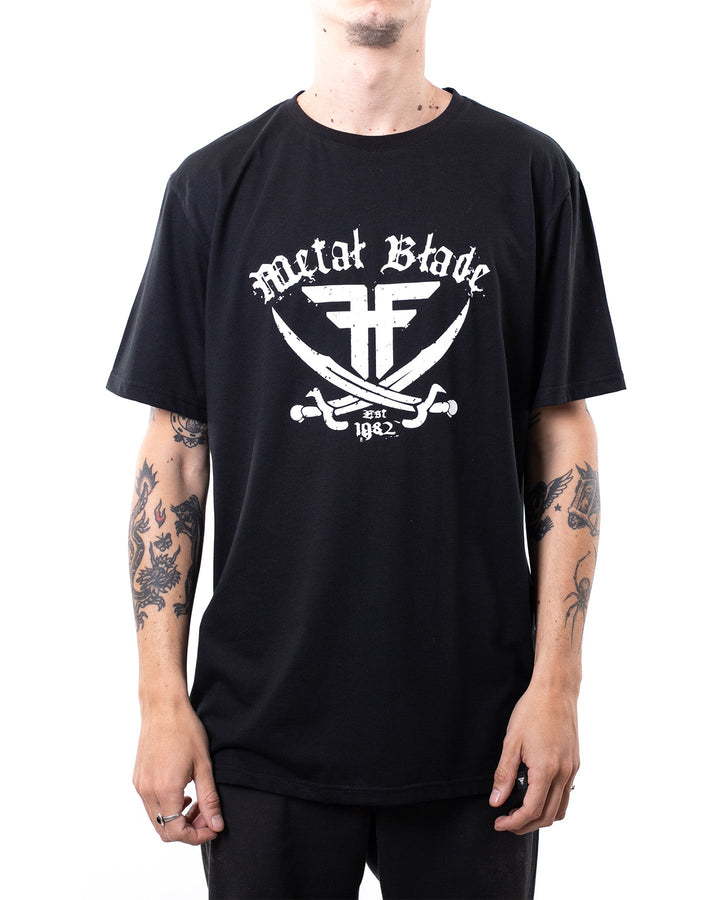 METAL BLADE PIRATE TEE - BLACK / WHITE