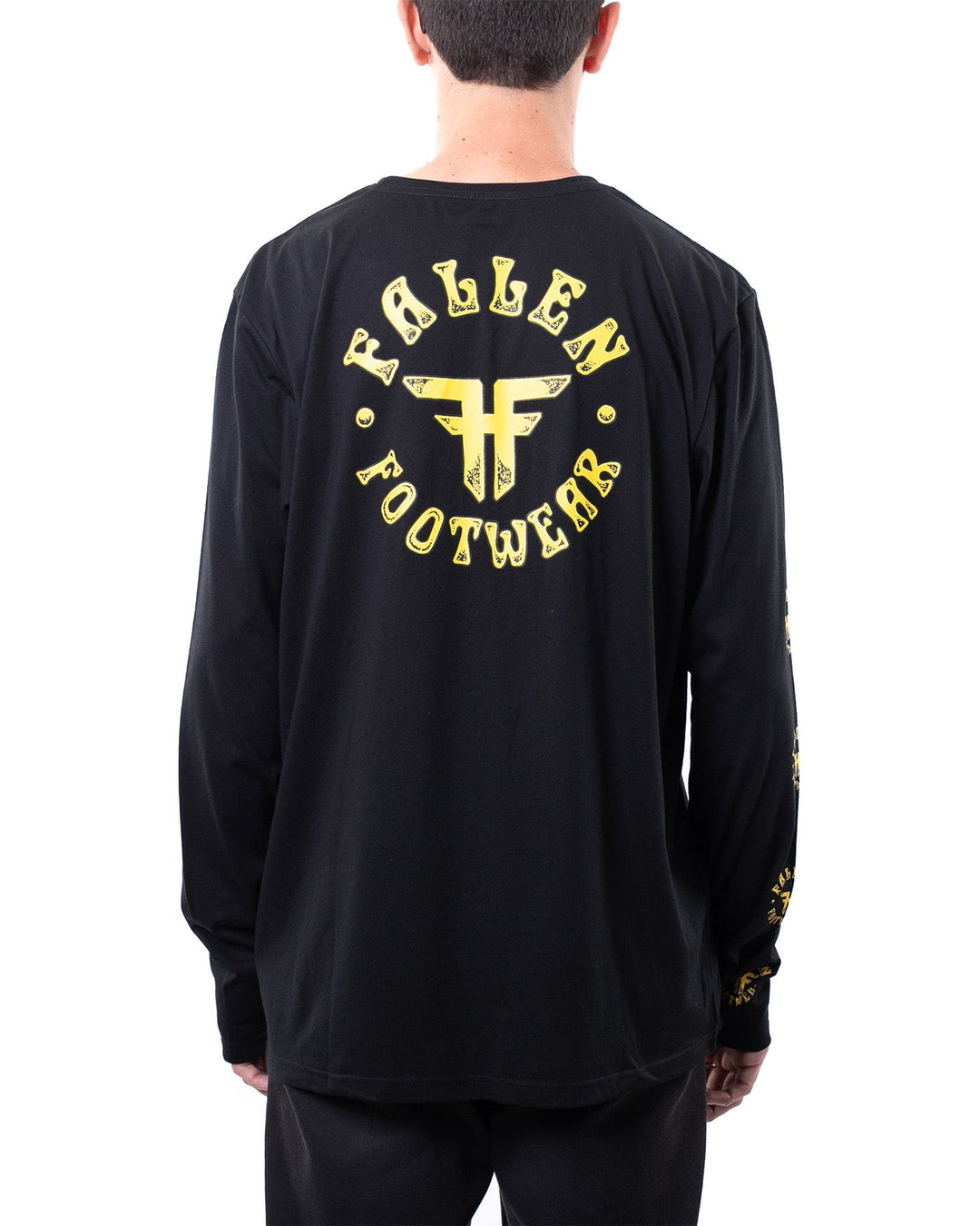 CIRCLE LOGO L/S TEE - BLACK / YELLOW