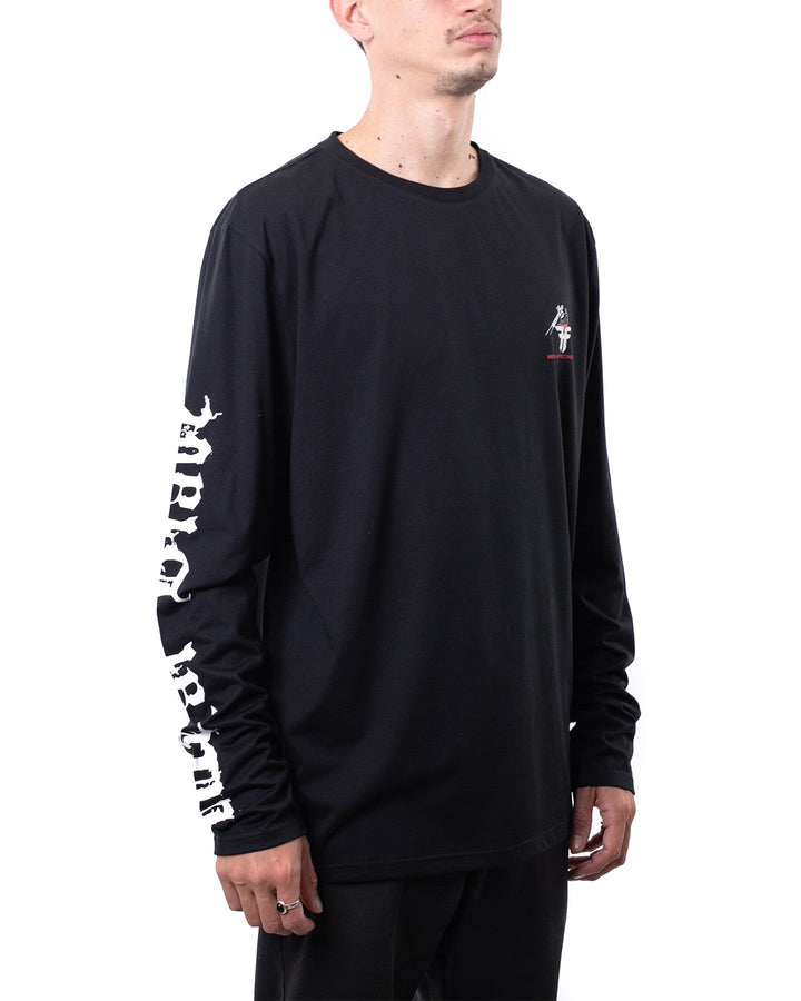 METAL BLADE AXE L/S TEE - BLACK / WHITE