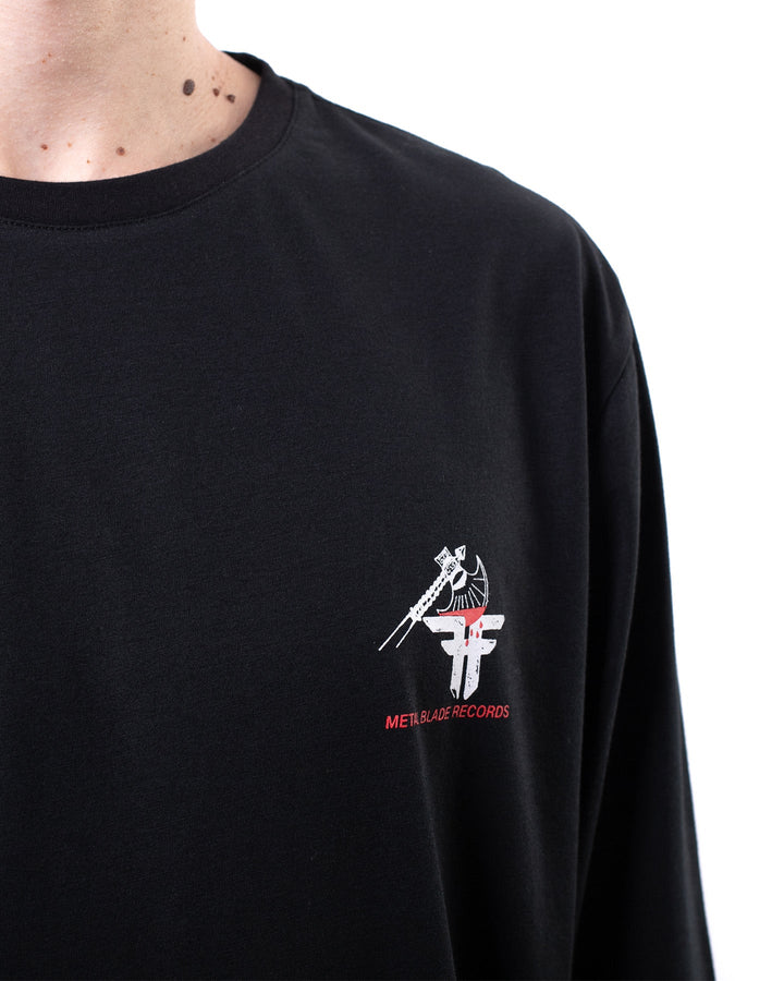 METAL BLADE AXE L/S TEE - BLACK / WHITE