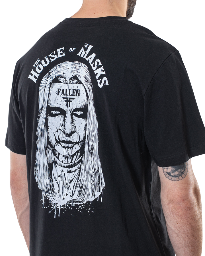 HOUSE OF MASKS TEE - BLACK / WHITE