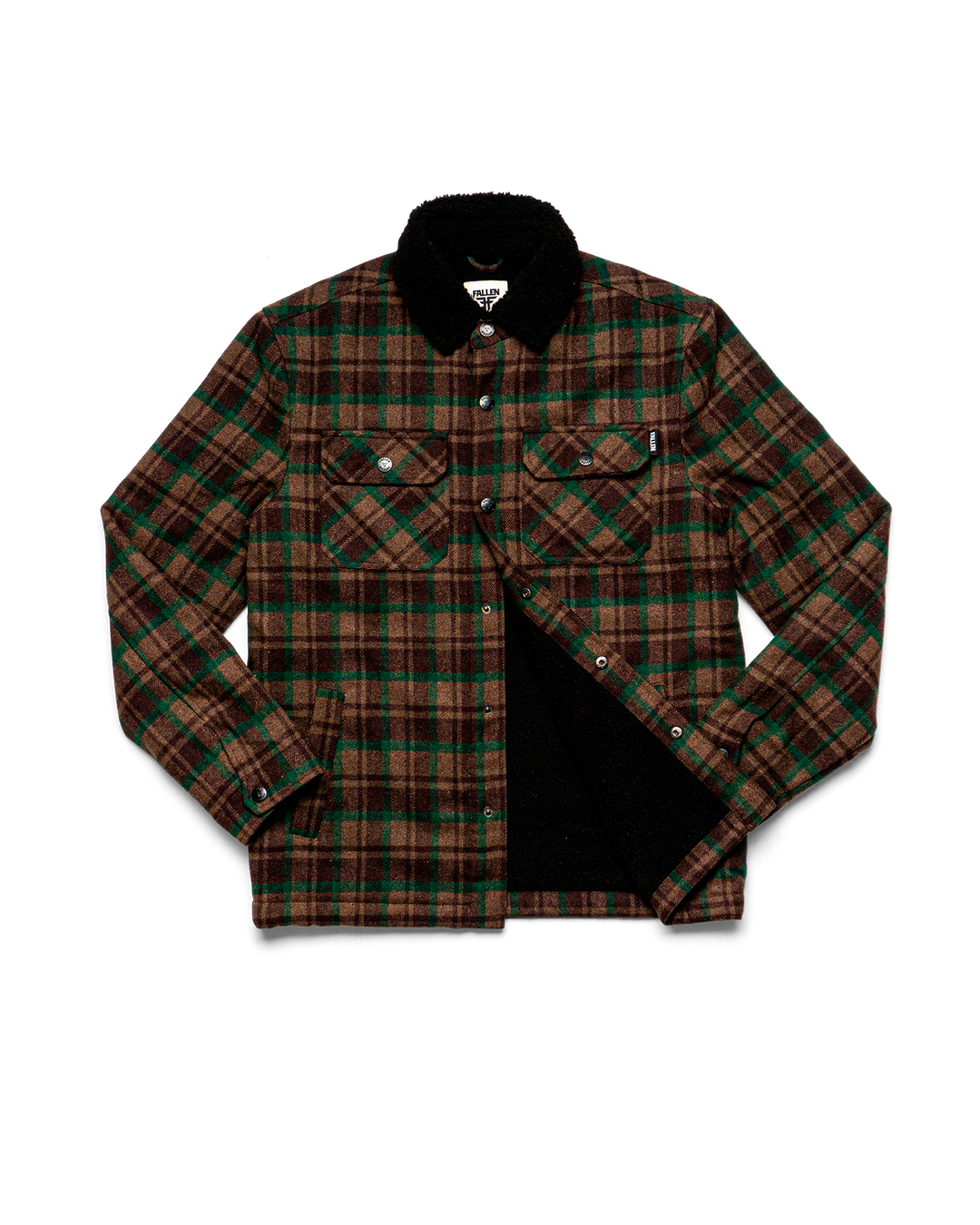 LAMB JACKET - BROWN / GREEN