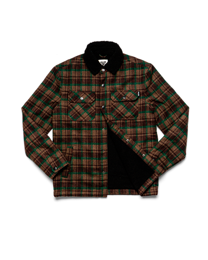 LAMB JACKET - BROWN / GREEN