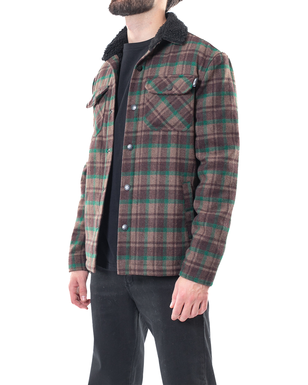 LAMB JACKET - BROWN / GREEN