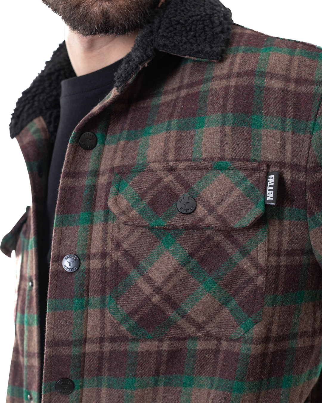 LAMB JACKET - BROWN / GREEN